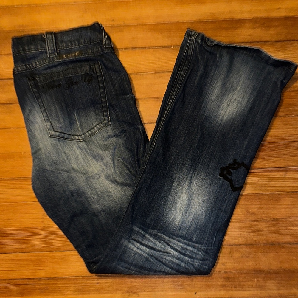Cowgirl Tuff Midnight Blue Wide Leg Jeans